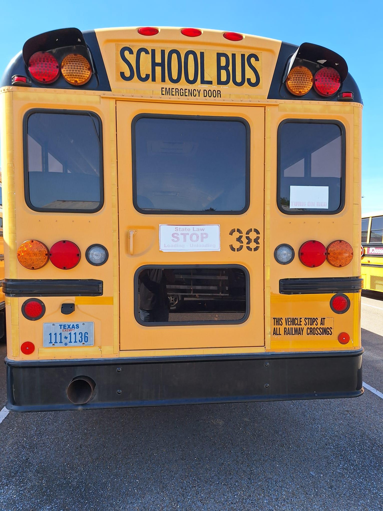Bus rear glass